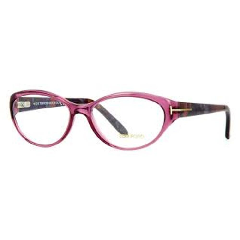 TOM FORD 90's Glasses Eyeglass Frames Floral Plum Purple AS-IS w Discoloration - Picture 7 of 7